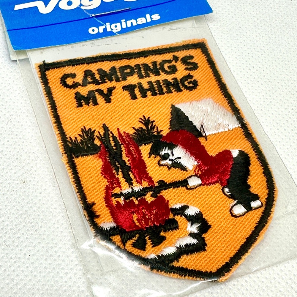 Vintage Voyager Patch Camping’s My Thing embroidered patch